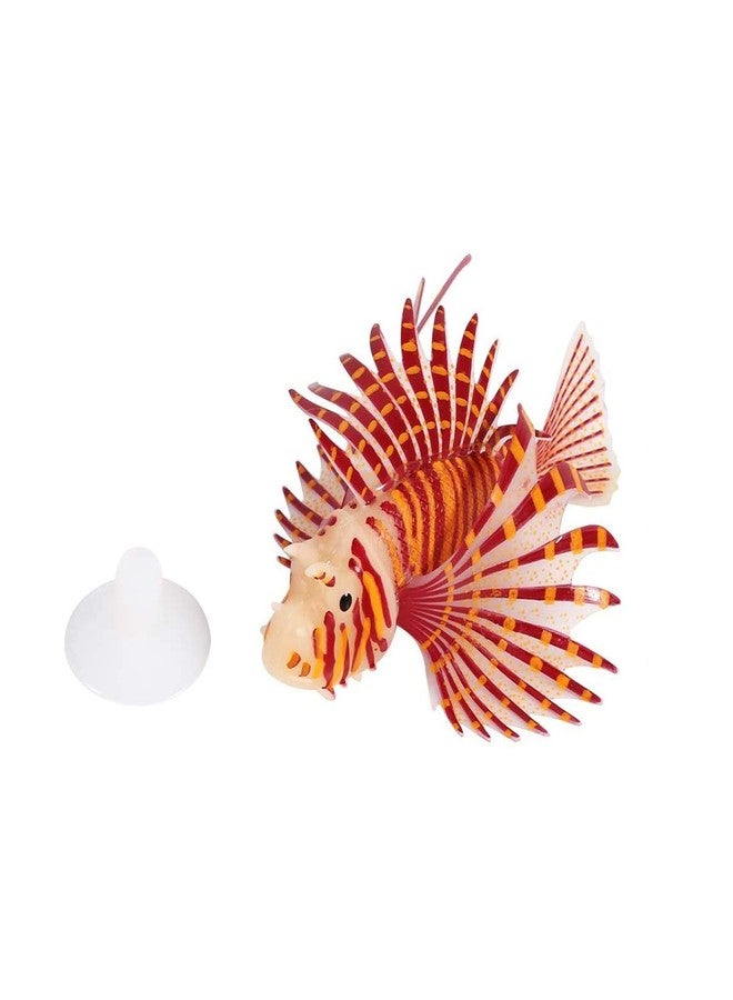 NGe 1pcs Luminous Plastic Lionfish Ornament for Fish Tank Aquarium Decoration (Brown) - Image 1